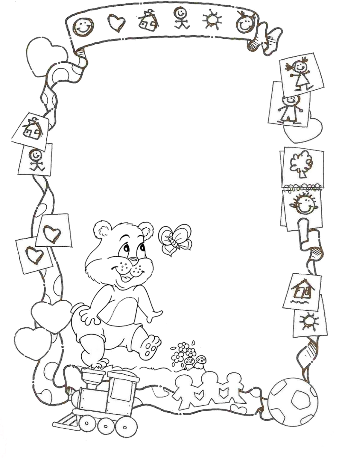 Molduras Para Mensagens Infantis - Texto De Boas Vindas (1162x1600), Png Download