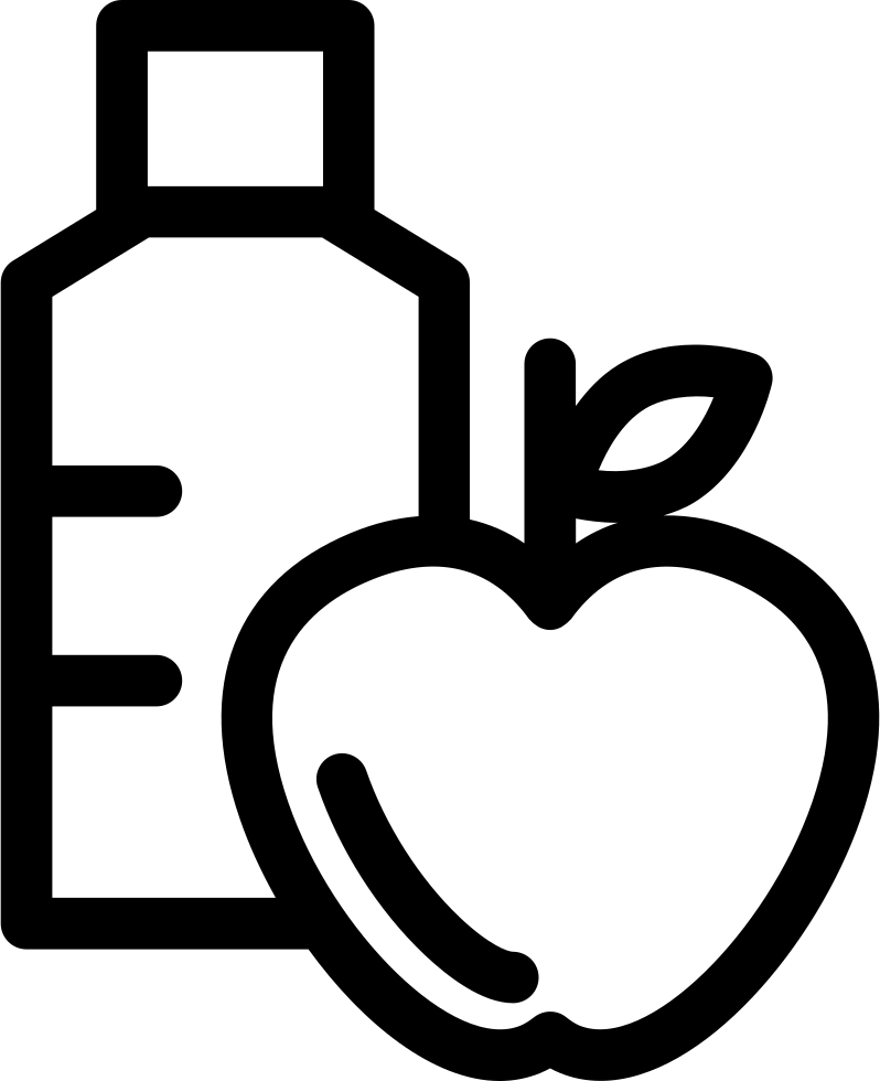 Apple And Water Bottle Comments - Apple And Water Icon (798x980), Png Download