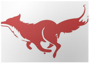 Running Fox Silhouette (400x400), Png Download