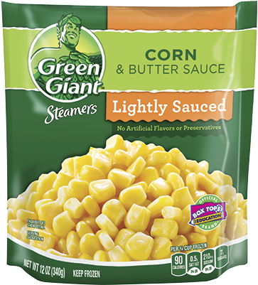 Green Giant Steamers Corn Butter Sauce 12 Oz - Frozen Corn Lightly Sauced (400x400), Png Download