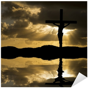 Jesus Christ Crucifixion On Good Friday Silhouette - Les Sacrements: La Croisée Des Chemins De Dieu Et Des (400x400), Png Download