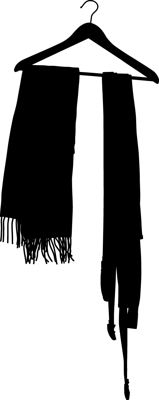 Accessories, Bathrobe, Black, Blouse, Boot, Bra, Clothes, - Silhouette (558x1401), Png Download