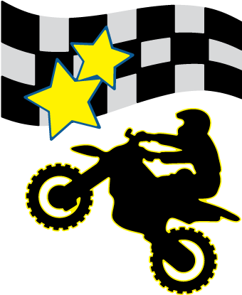 Motocross Silhouette Png Download - Free Dirt Bike Svg (340x415), Png Download