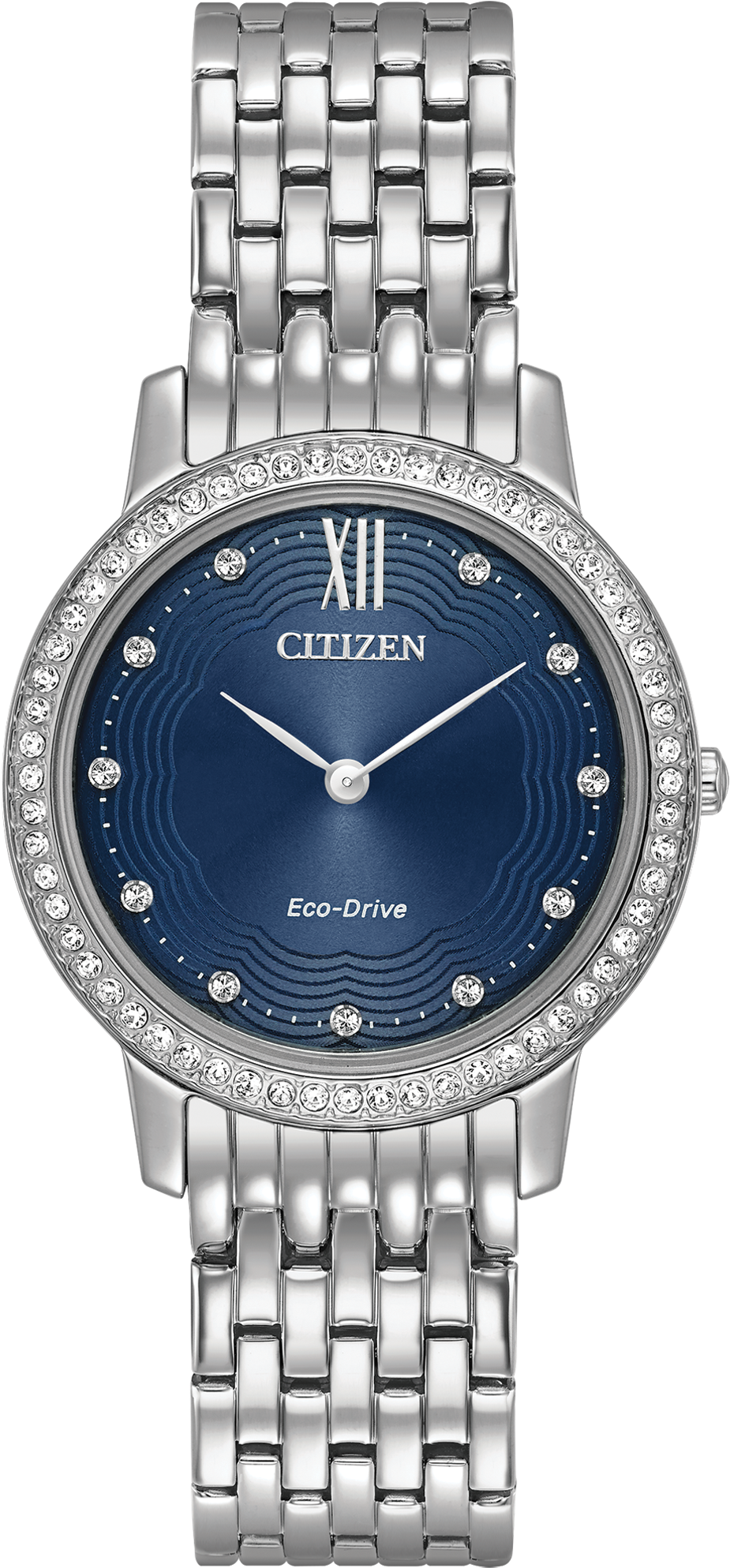 Silhouette Crystal - Citizen Eco Drive Crystal Ladies Watch (1000x2060), Png Download