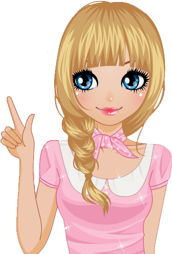 Clipart Vintage Girl Png - Bonequinhas Para Blog Png (464x557), Png Download