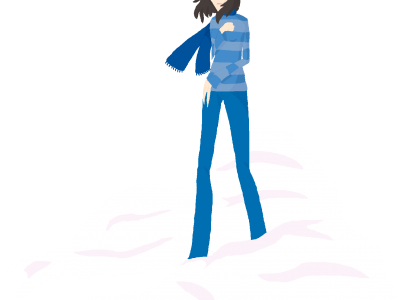 Background Vintage Snow Girl Png - Portable Network Graphics (400x300), Png Download