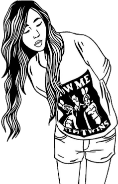 Brushes Hipster Vintage Girl Drawing Tumblr Png - Drawing (400x367), Png Download