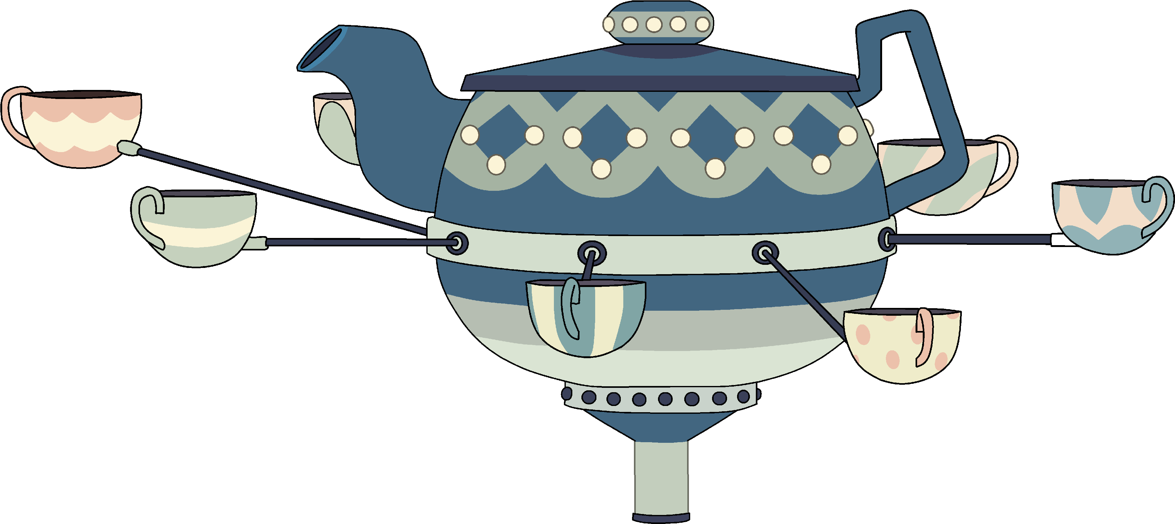 Teacups - Tea Cup Ride Steven Universe (3825x1792), Png Download