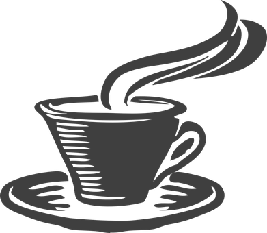 Tea Cup Gray Coffee Aroma Java Steam Break - Coffee Mug - Tote Bags (391x340), Png Download