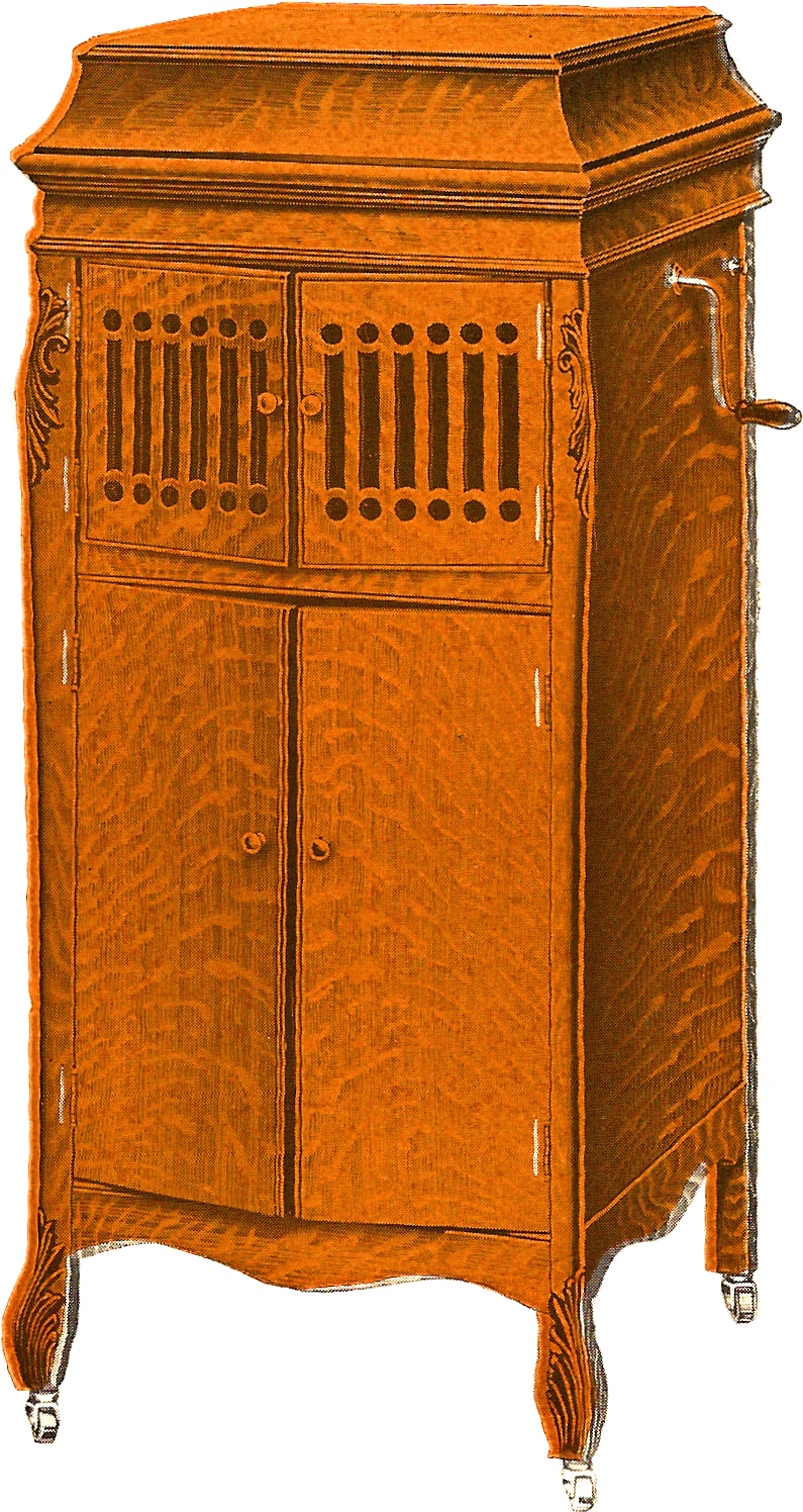 This Is A Wonderful Vintage Graphic Of A Phonograph - Cupboard (935x1600), Png Download
