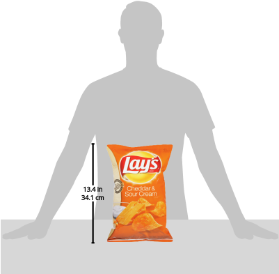 Lay's Cheddar & Sour Cream Flavored Potato Chips (400x400), Png Download
