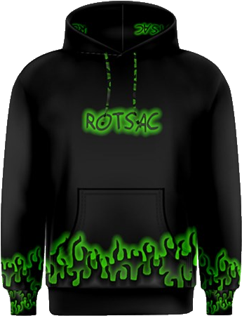 Image Of Rotsac Green Flame Hoodie - Hoodie (480x480), Png Download