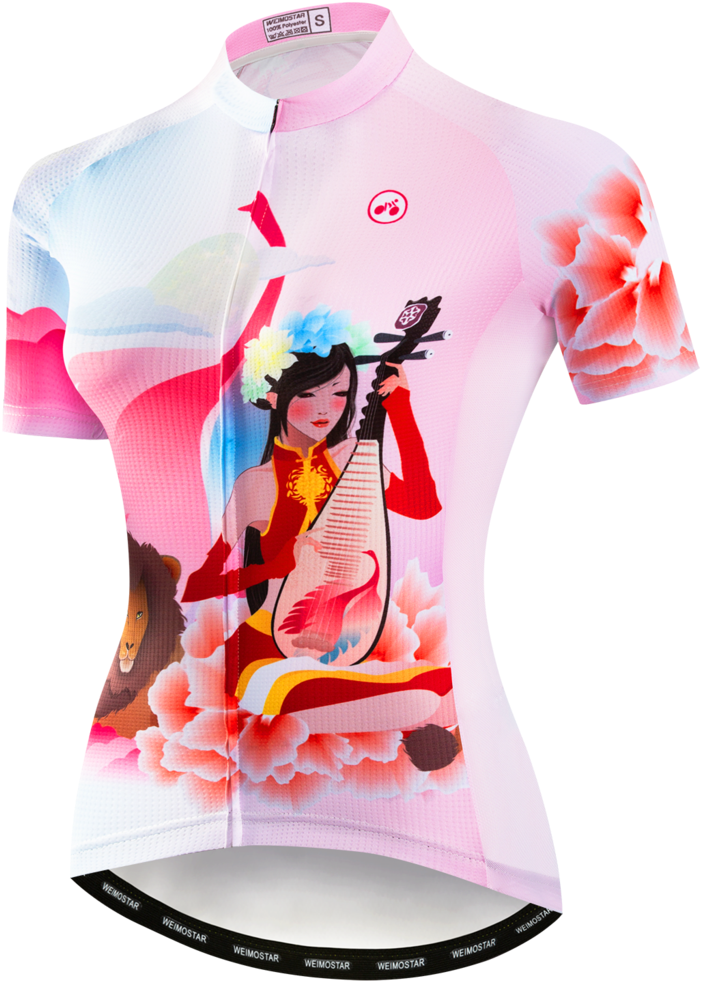 Lute Girl Short Sleeve Top - Active Shirt (1024x1024), Png Download