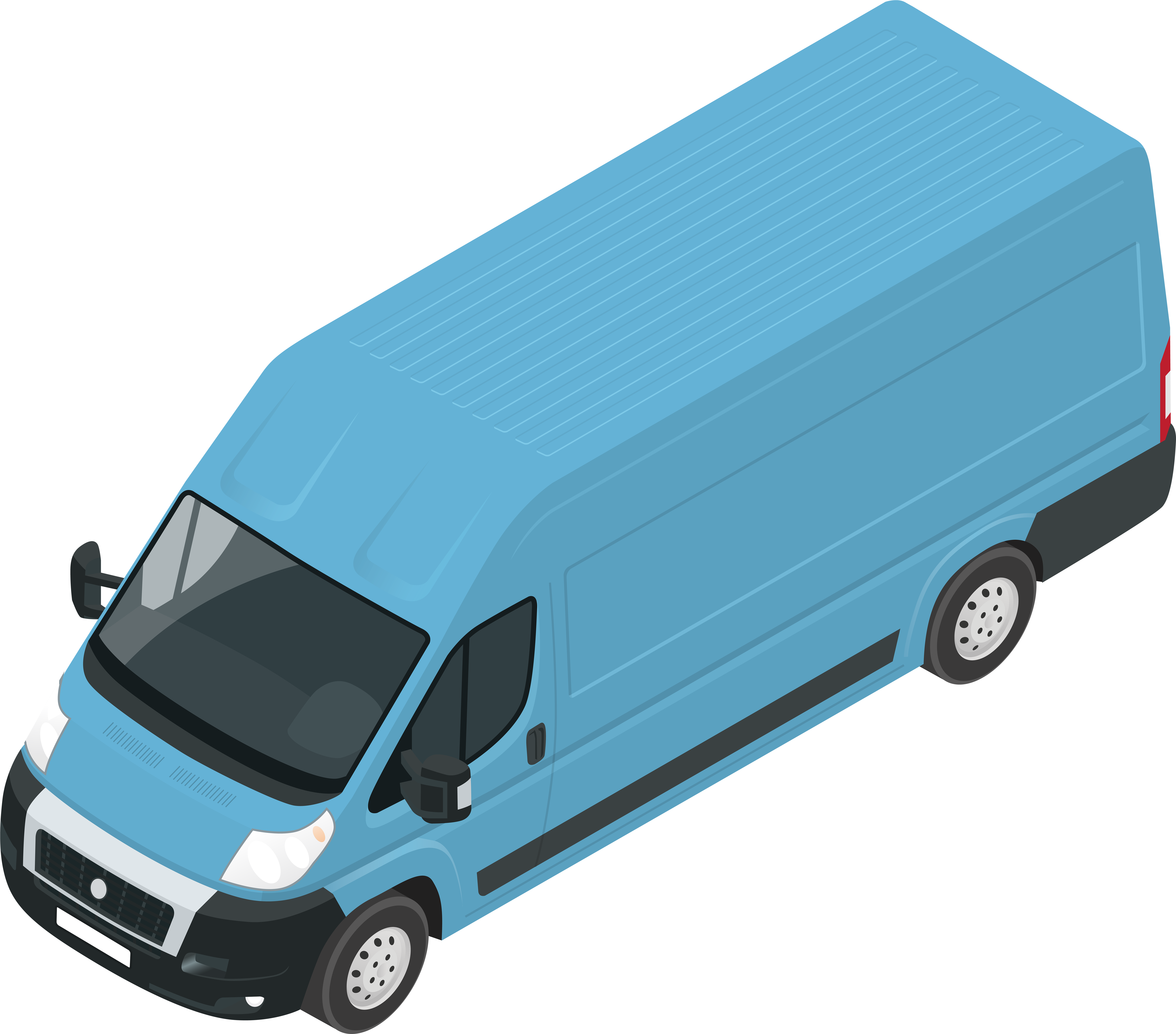 Blue Van Png Clip Art (8000x7033), Png Download