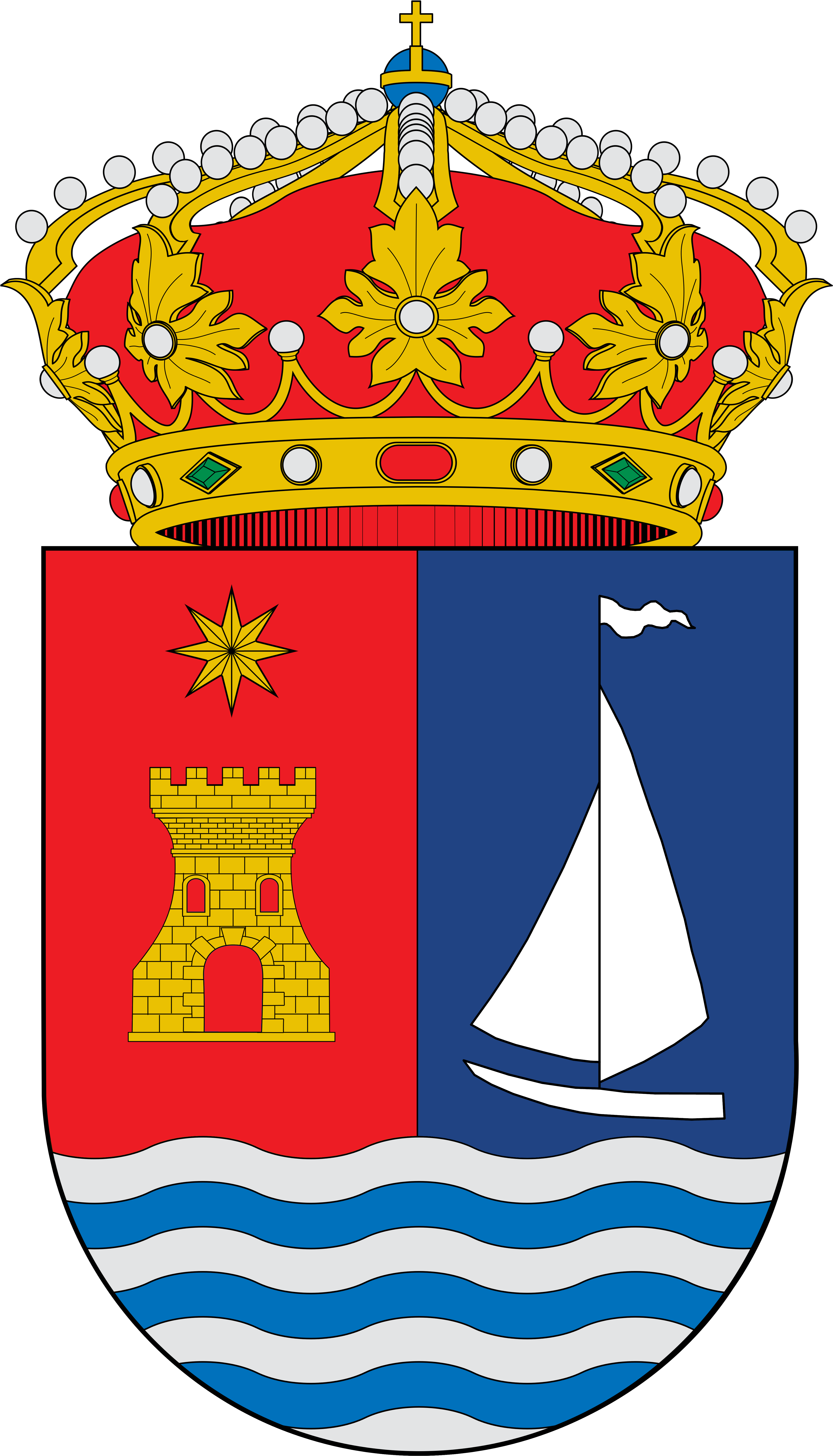 Escudo De Torre Del Mar - Escudo Alameda De La Sagra (4109x7201), Png Download