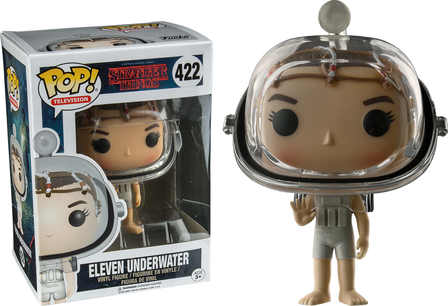 Funko Pop Stranger Things Eleven Underwater Hot Topic - Underwater Eleven Pop Vinyl (1500x1025), Png Download