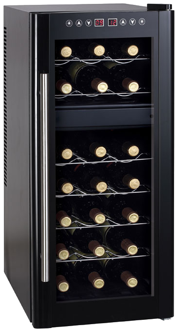 Sunpentown Dual Zone Thermo Electric Wine Cooler With - Koolatron Deluxe 12-bottle Wine Cellar Wc12-35d (746x746), Png Download
