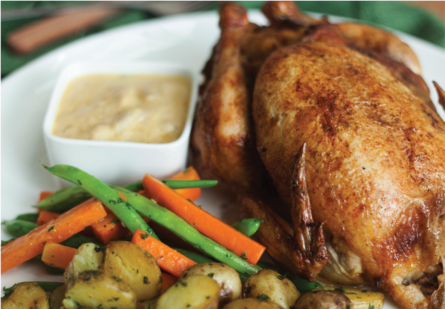 Roast Chicken Stuffed With Hamonado Rice - Grillades (1200x450), Png Download