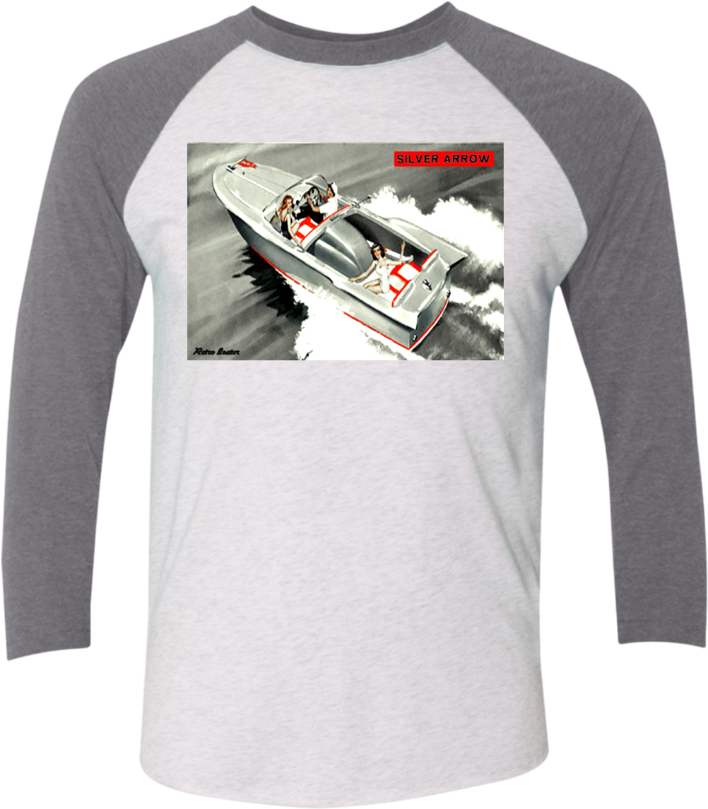 Vintage Chris Craft Silver Arrow Nl6051 Next Level - Raglan Sleeve (1155x1155), Png Download