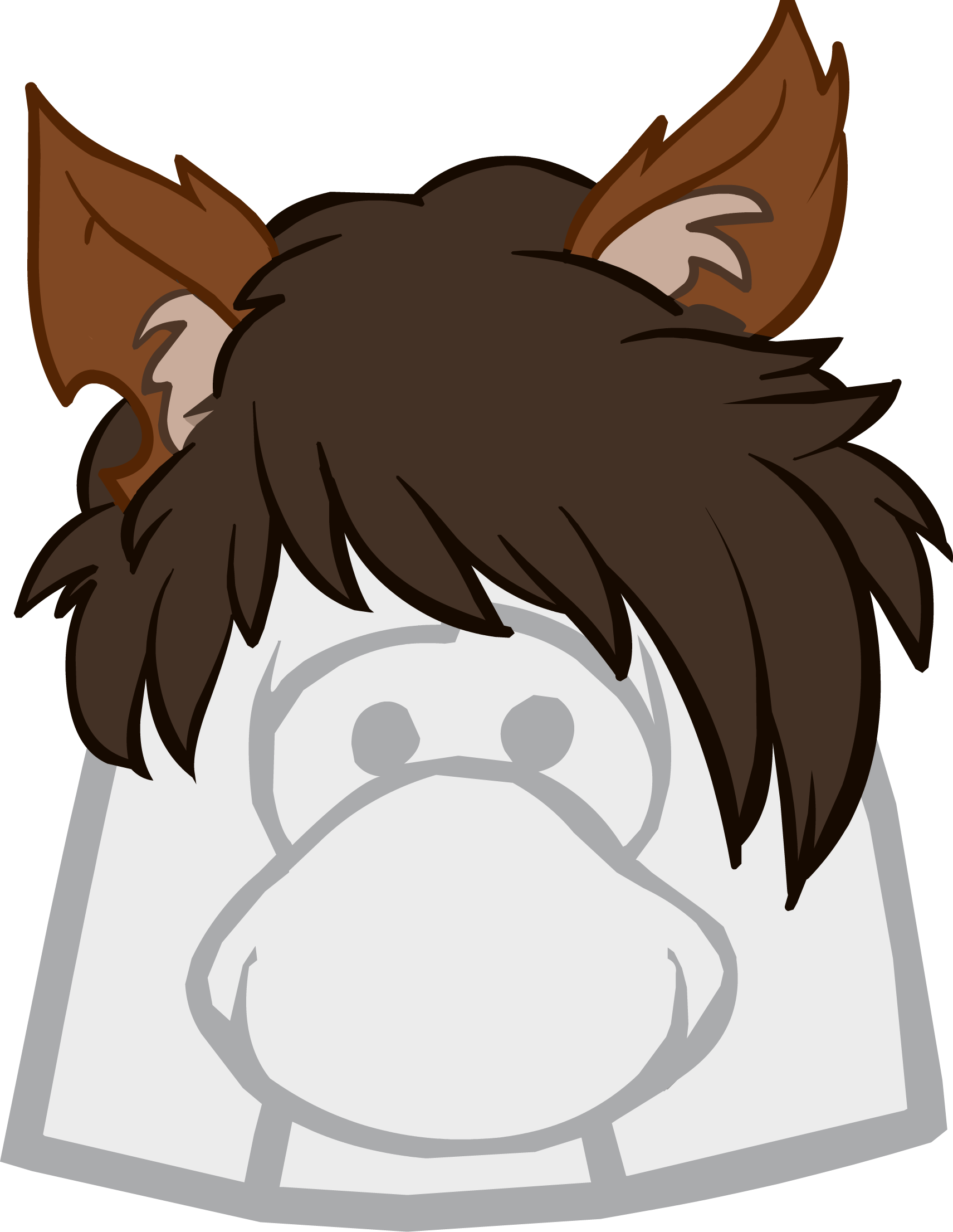 Werewolf Ears Clothing Icon Id - Club Penguin The Flip (1711x2211), Png Download