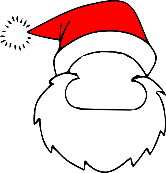 Santa Face Clipart (576x599), Png Download