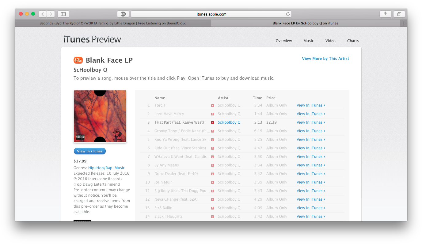 Its Out Already In Nz - Blank Face Lp - Schoolboy Q (1392x810), Png Download