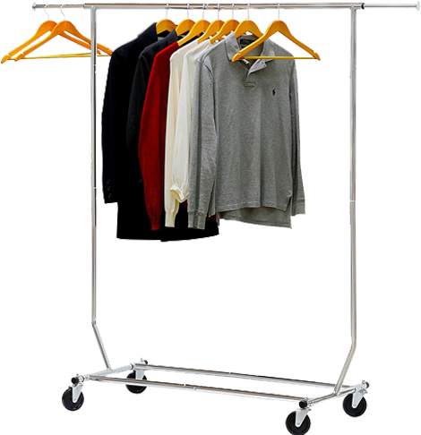 Commercial Grade Clothing Garment Rack - Simple Houseware Heavy Duty Clothing Garment Rack - (500x500), Png Download