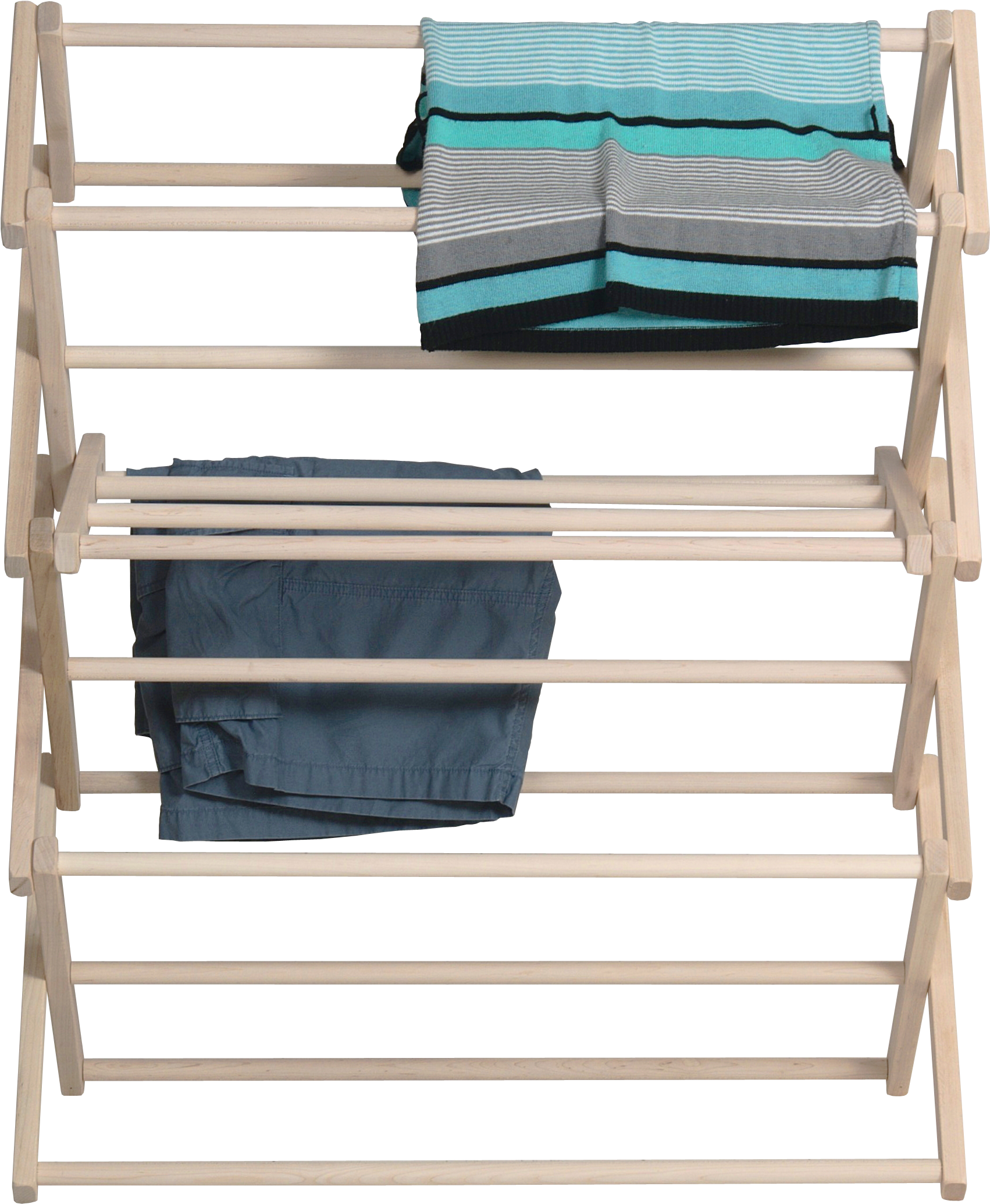 Pennsylvania Woodworks Medium Wooden Clothes Drying - Clothing (2400x3000), Png Download