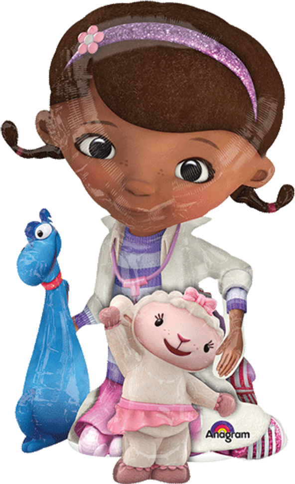 Juguetes Y Amigos , Metalizado - 46" Airwalker Doc Mcstuffins Balloon Packaged - Mylar (1000x1000), Png Download