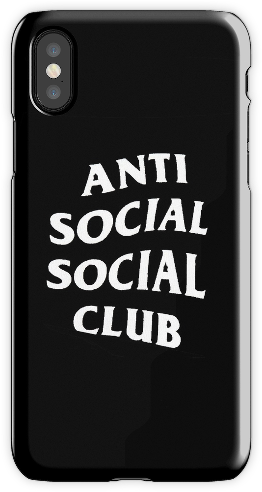 Anti Social Social Club Logo Iphone X Snap Case - Anti Social Social Club New York (750x1000), Png Download