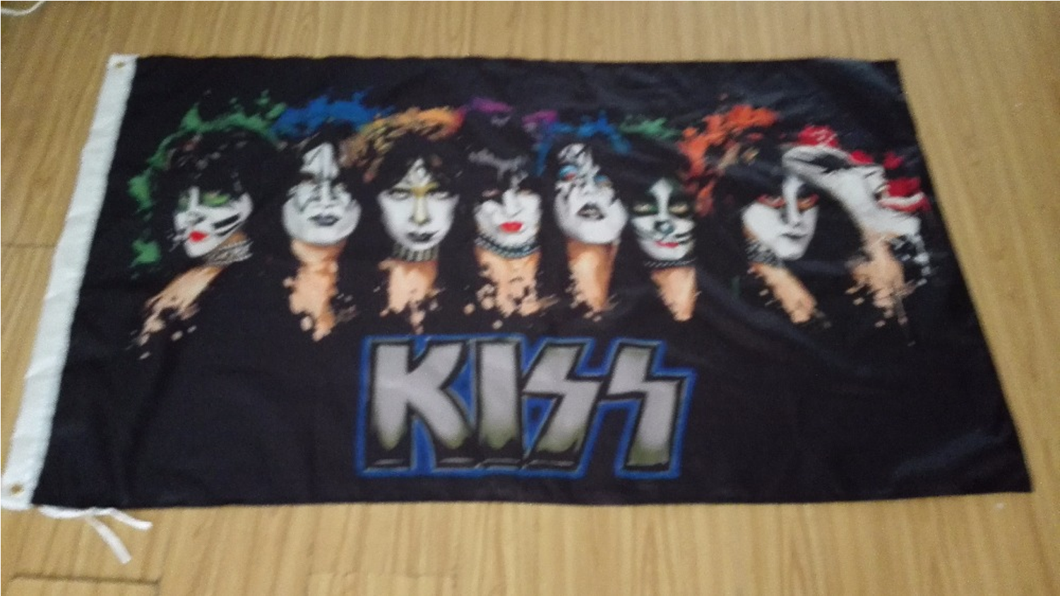Kiss Rock & Roll Band Music Flag 3'x5' Banner Concert - Kiss Band Flag (1500x1500), Png Download