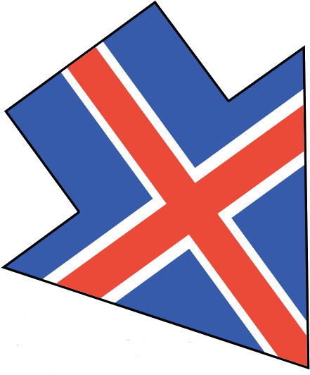 Nesu-iceland - Flag (488x551), Png Download