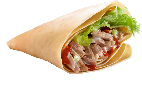 Tuna Pizza - Shawarma Crepe Png (600x600), Png Download