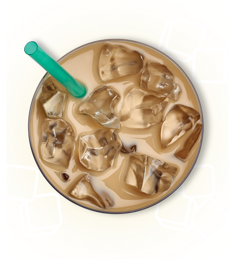 Joefroyo Over Ice Flatlay Green Straw Iced Coffee Drink - Ice (525x525), Png Download