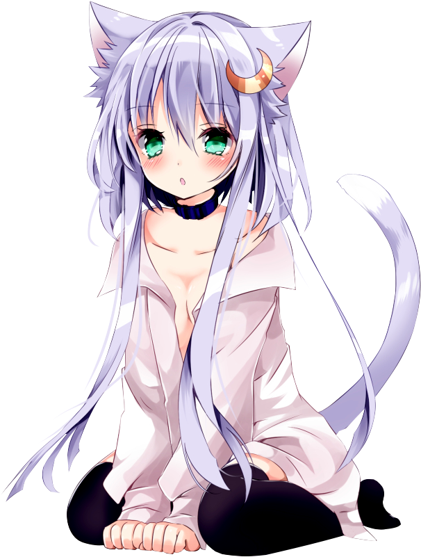 Yayoi By Aryesmye - Neko Anime Girl Purple (606x801), Png Download