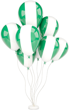 Illustration Of Flag Of Nigeria - Nigerian Flag Balloons Png (640x480), Png Download