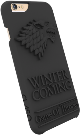 Midnight Black Winter Is Coming Case For Iphone 6 Gold - Iphone (267x527), Png Download