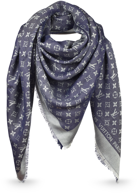 Monogram Denim Shawl Via Louis Vuitton - Foulard Homme Louis Vuitton (900x900), Png Download