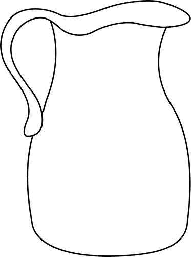 Pitcher Clipart Black And White (373x500), Png Download