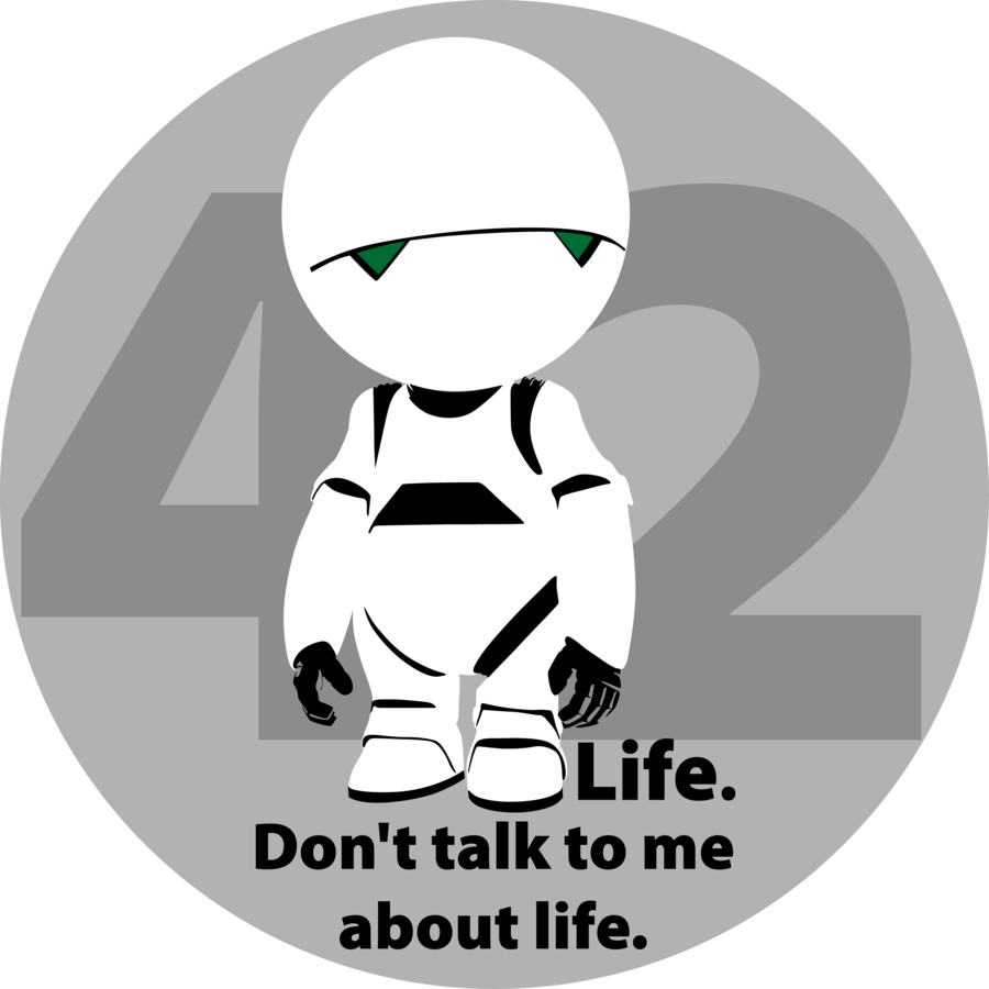 Hitchhiker's Guide To The Galaxy Life Don T Talk To (900x900), Png Download