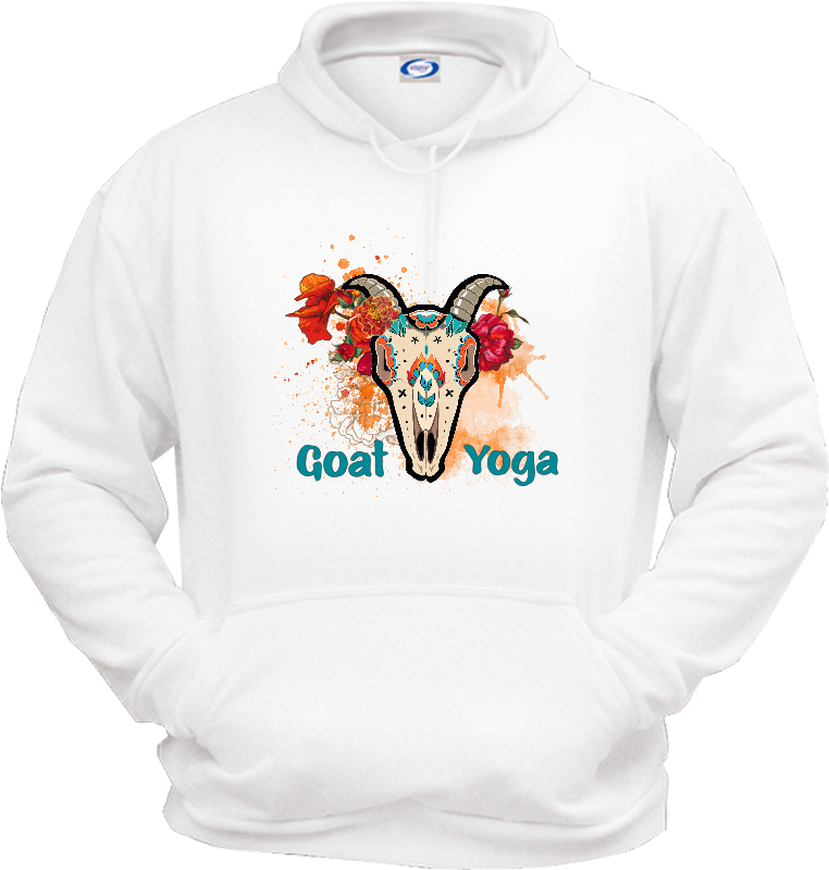 Sugar Skull Goat Yoga - Hoodie (800x800), Png Download