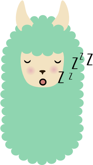 Sleepy Llama - Emoji Llama (600x600), Png Download