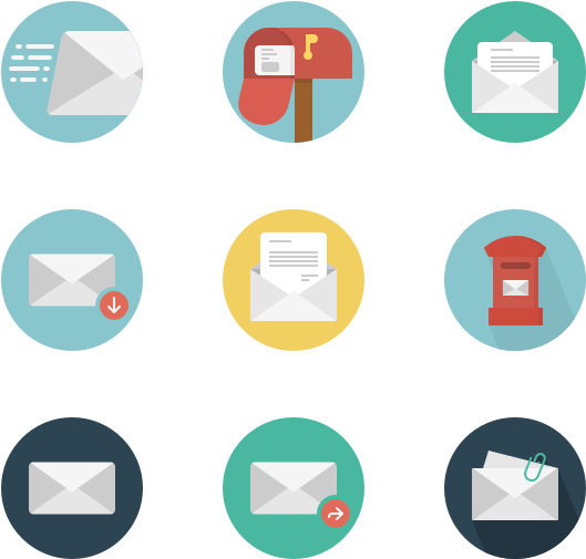E-mails 26 Icons - Circle (600x564), Png Download