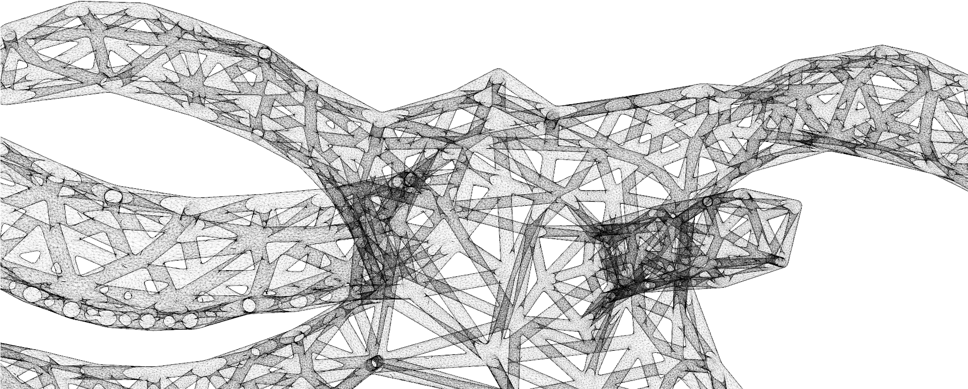 Lattice Example Bw - Fusion 360 Lattice Structure (1920x965), Png Download
