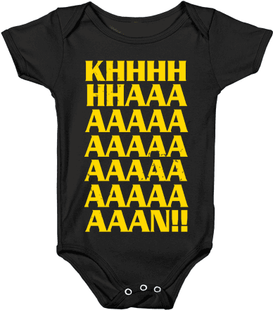 Khaaaaaaaaaaaan Baby Onesy - Star Trek Baby Cloth (484x484), Png Download