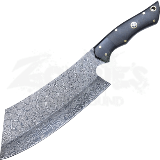 Damascus Steel Cleaver Knife - Limited Stock Rt-09 Handmade Damascus Steel Cleaver (550x550), Png Download