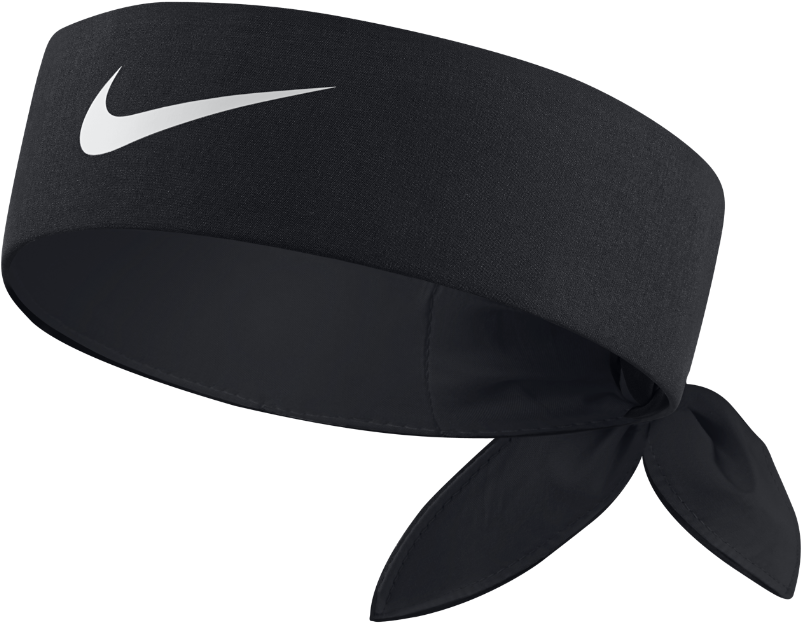 Nike Nikecourt Headband Tennis Headband - Nike Tennis Headband Black (1000x1000), Png Download