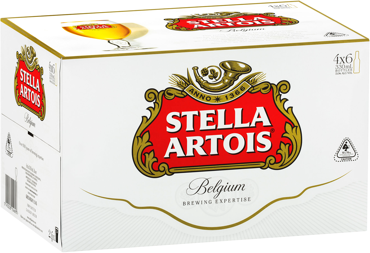 Stella Artois Bottles 330ml 24 Case - Stella Artois 18 Pk (1600x2000), Png Download