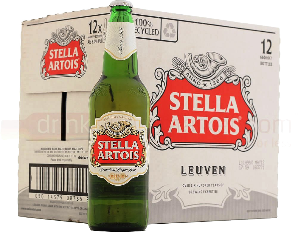 Zoom - Stella Artois Lager - 11.2 Fl Oz Bottle (1000x777), Png Download
