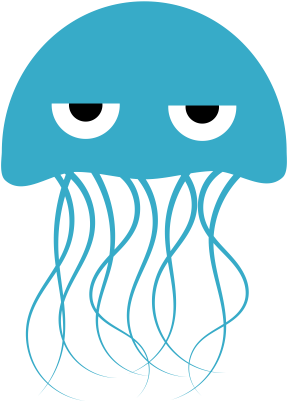 Jellyfish Clipart - Green Jellyfish Cartoon (400x400), Png Download